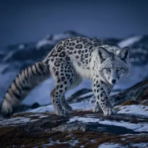 Arctic fox + Leopard